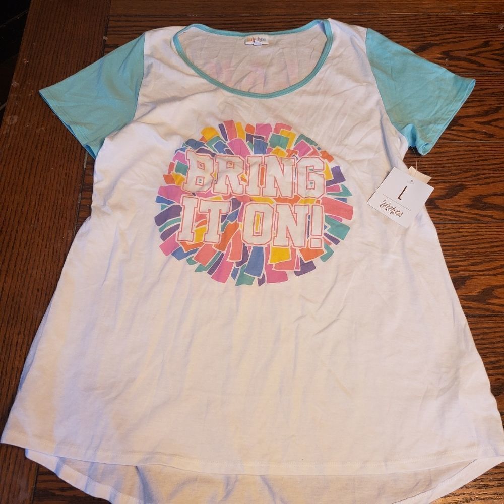 NWT lularoe bring it on supply large shirt